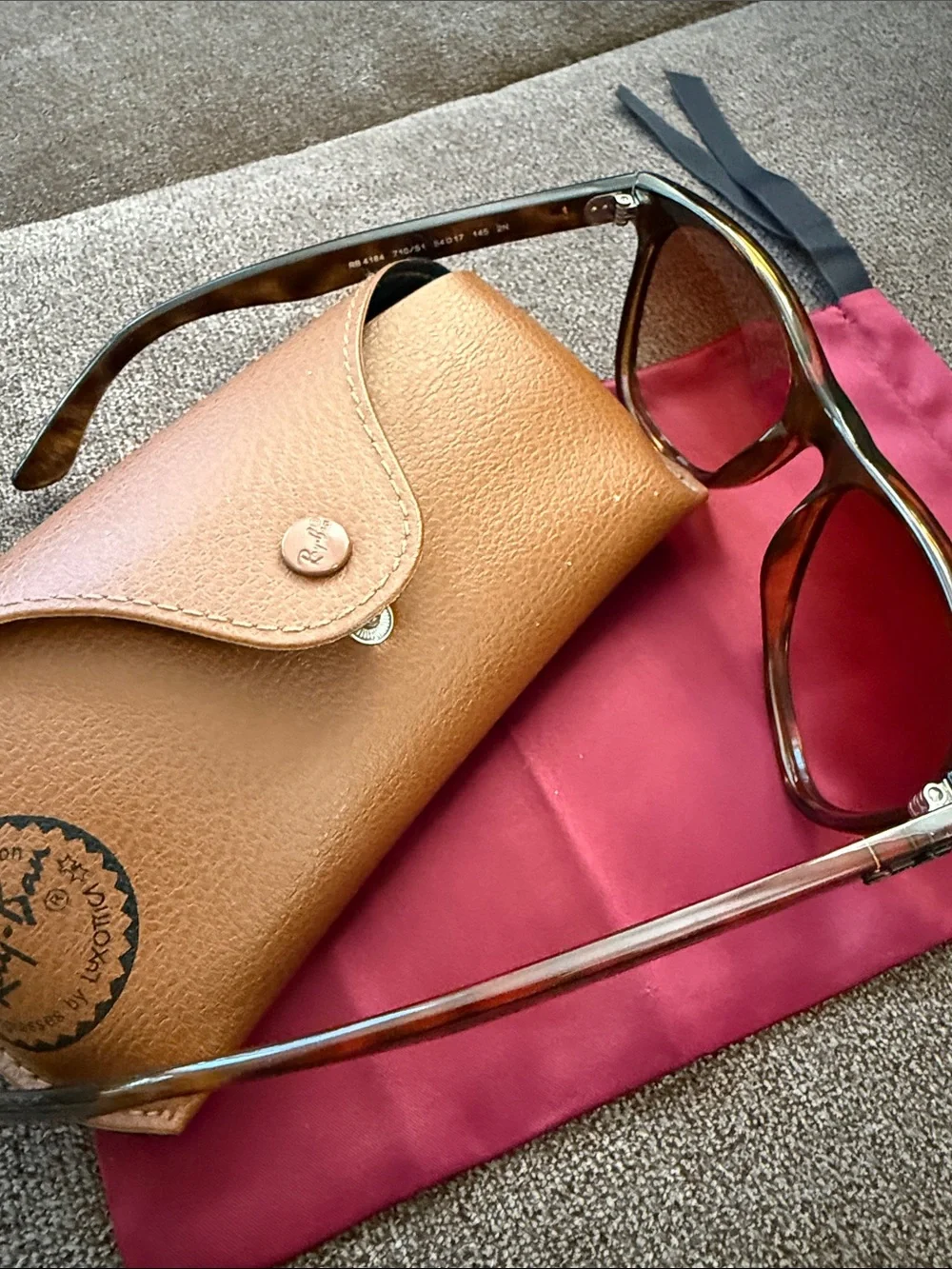 Ray-Ban Polished Light Havana Brown Gradient Lenses